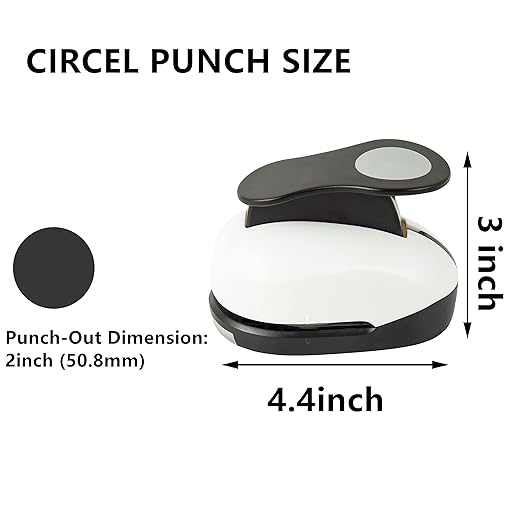 2" inch Hole Punch Circle Cutter Punches Paper Circles Craft Punches Large Circle Anywhere Punch, Whole, Round,Window,DIY Handmade Scrapbooking Engraving,Arts, (50.8mm) Circular