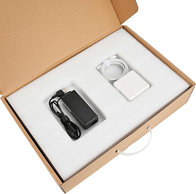 Laptop Return Boxes Great for Laptop Computer Shipping or Storage | Laptop Shipping Box Laptop Mailer Box with Foam Protection and Carrying Handle Fits Screen Sizes Up to 17.6 Inch (White)
