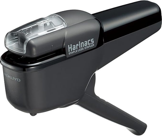 Kokuyo Stapleless Stapler, Harinacs Handheld Staple-Free, Up to 10 Sheets No Staple Binding, Portable Compact Holeless Stapler, Black, Japan Import (SLN-MSH110D)
