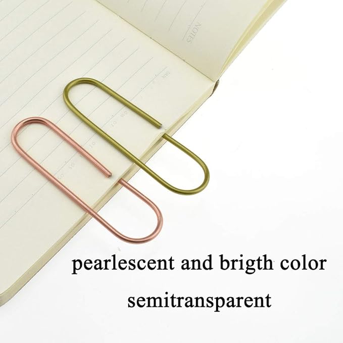 HAHIYO Paperclips 4" (100mm) Extra Large Paper Clips Sturdy Bright Assorted Colors Vinyl Coated Prevent Scratching Tearing The Pages for Bookmark Organize Home Office School 25 Pack