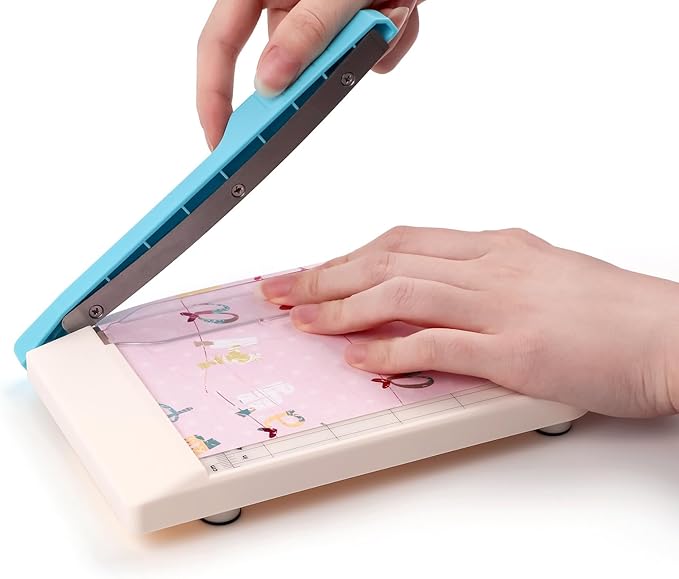 Briartw Professional 6" Guillotine Paper Trimmer & Craft Cutter - Precision Blade for Paper,Photos,Cardstock,Fabric,Leather with Self-Sharpening Blade, Inch/Cm Grid, Portable Paper Cutter for Crafting