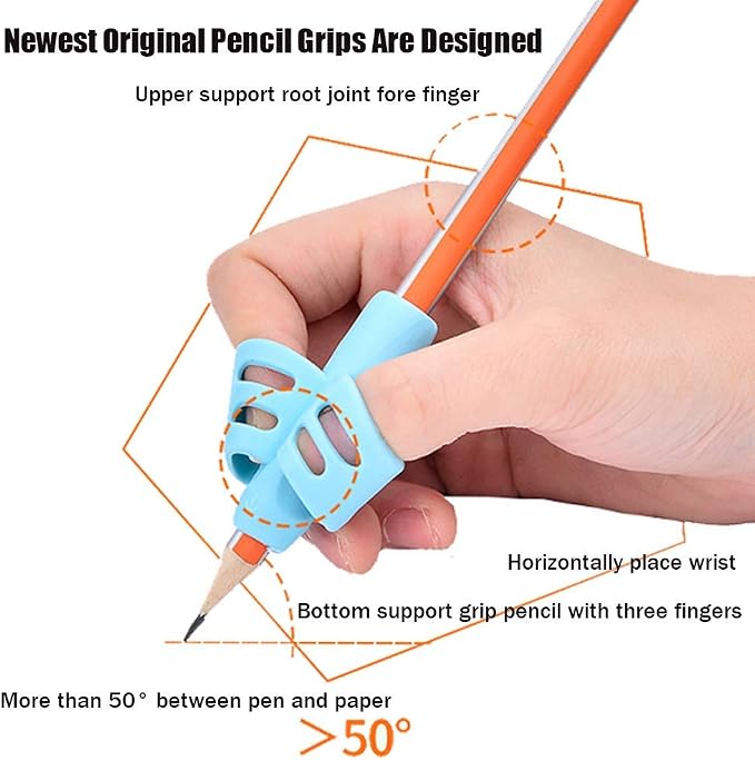 JuneLsy Pencils Grips Pencils Grips for Kids Handwriting Posture Correction Training Writing AIDS for 2-4 Year Kids toddler Preschoolers Students Children Special Needs (6PCS)