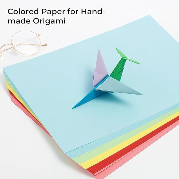 M&G 100 Sheets Colored Copy Printing Paper 5 Assorted Colors, 8.3 X 11.7 in Construction Paper for Card Making Scrapbooking School Office DIY Craft
