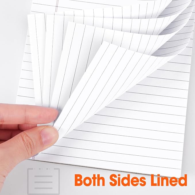 YesBes 32 Pack Note Pads Bulk, Small Legal Pads 5" x 8" Narrow Ruled Lined Writing Pad, 30 Sheets (60 Pages) Notepad for Office Home School, Perforated, Office Supplies