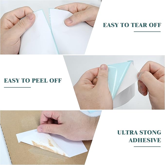 L LIKED 2500 PCS 4"x6" Thermal Shipping Labels, 250 Labels/Roll, White Perforated & Strong Adhesive Direct Thermal Labels, Compatible with Zebra, Rollo (10 Rolls) (Pack of 2)