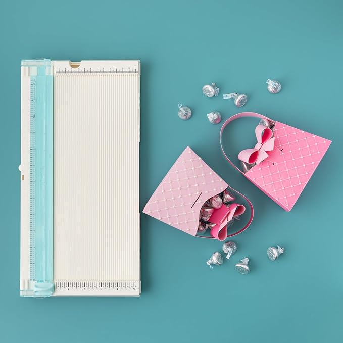 We R Memory Keepers Trim & Score Board (71337-1), 12x12 Board with Scoring Tool and Two Titanium Blades (71338-8), Great for Scrapbooking, Card Making, Paper Crafts