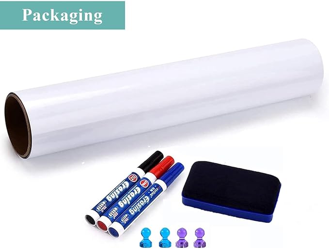Huge Self-Adhesive Whiteboard Sticker: One Sheet Covers Worn Boards | Magnet-Receptive Giant Dry Erase Decal with No-Ghosting Surface - 94" x 47" Peel-and-Stick Design for Large-Area Resurfacing