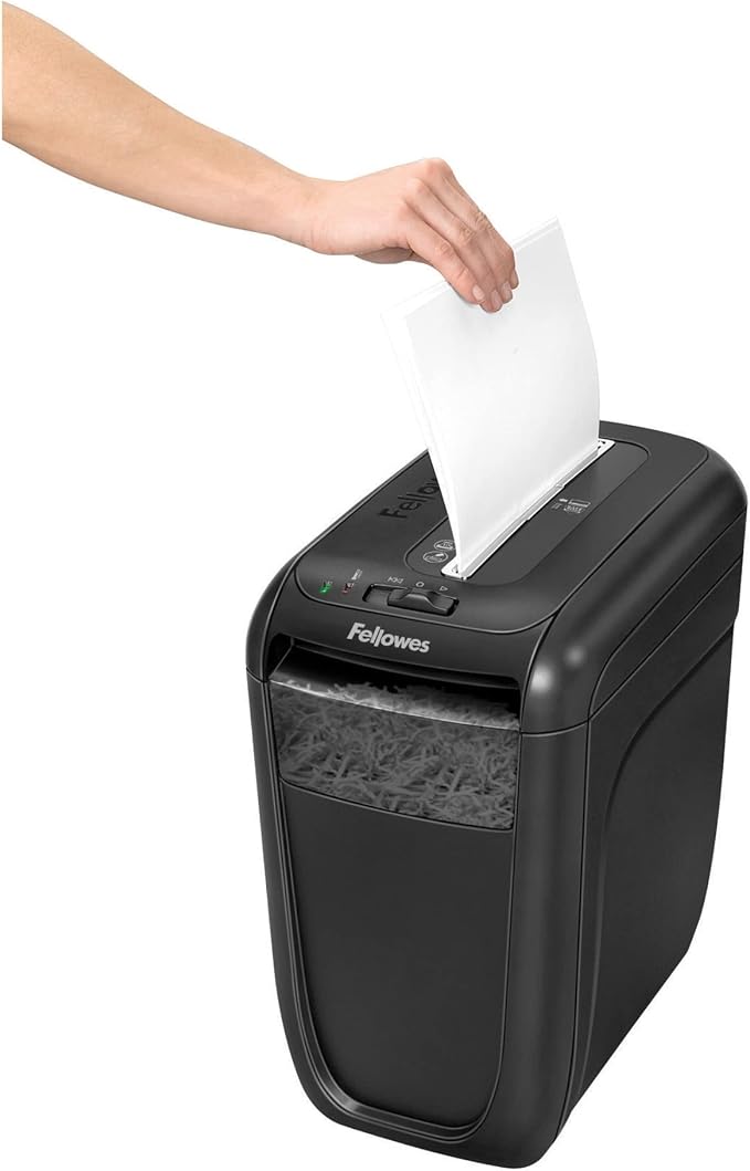 Fellowes 4606001 60Cs 10-Sheet Paper, Credit Card Shredder with Safety Features