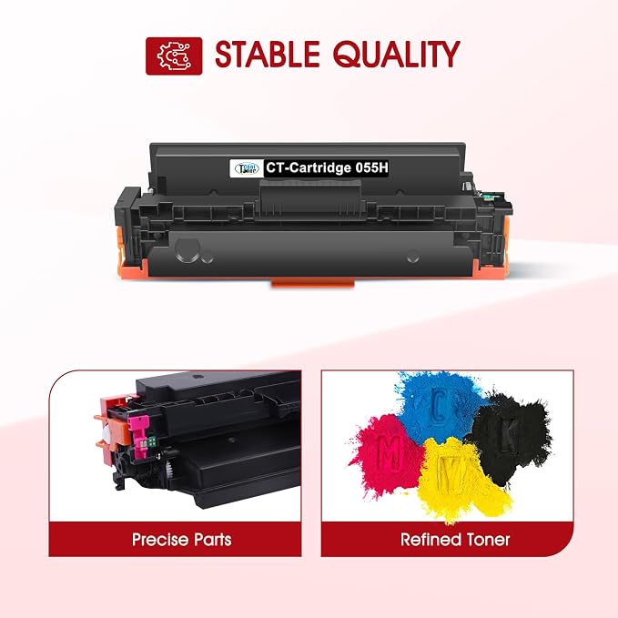 055H 055 Mf743cdw Toner Cartridges Set for Canon MF741Cdw MF743 MF740C | Compatible for Canon 055 055H Color ImageCLASS MF741Cdw MF742Cdw MF745Cdw MF746Cdw MF744Cdw LBP664Cdw 741Cdw Printer 4-Pack