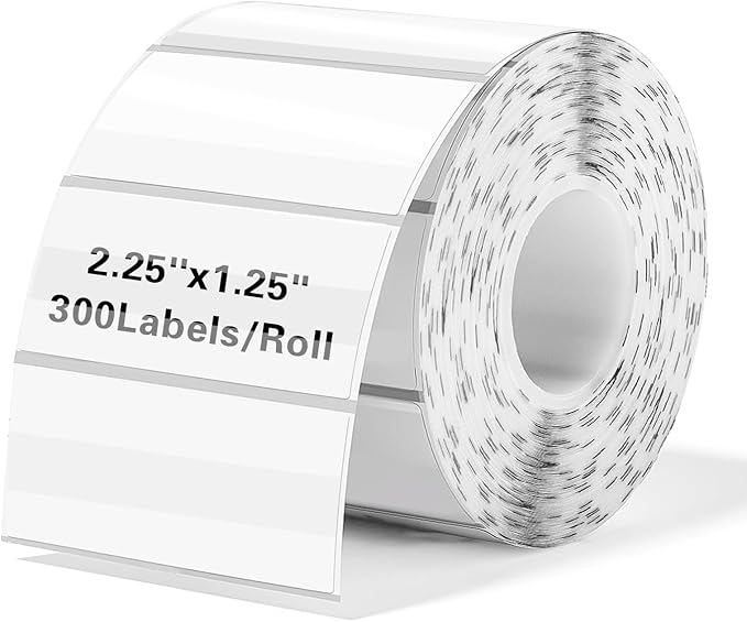 Starboling 2.25" x 1.25" Clear Direct Thermal Labels,Self-Adhesive Printer Label for Address,Logo,Shipping,Barcodes,QR Code