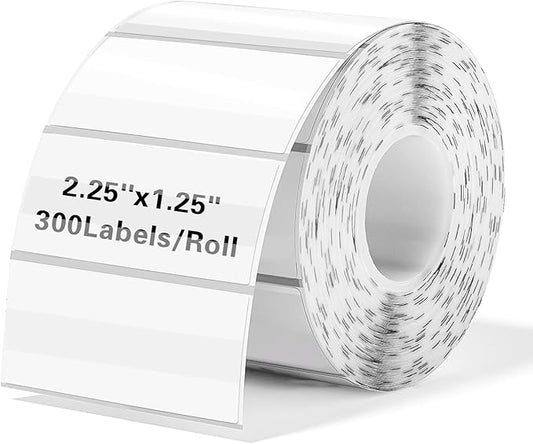 Starboling 2.25" x 1.25" Clear Direct Thermal Labels,Self-Adhesive Printer Label for Address,Logo,Shipping,Barcodes,QR Code