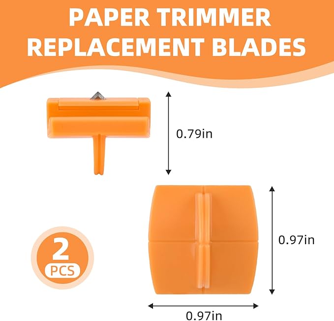157400-1001 Paper Cutter Blades Replacement for Fiskars Paper Trimmer TripleTrack High Profile Blades, Portable Paper Cutter Style I Blade 1968701005 for Cutting and Scoring- 2 Pack
