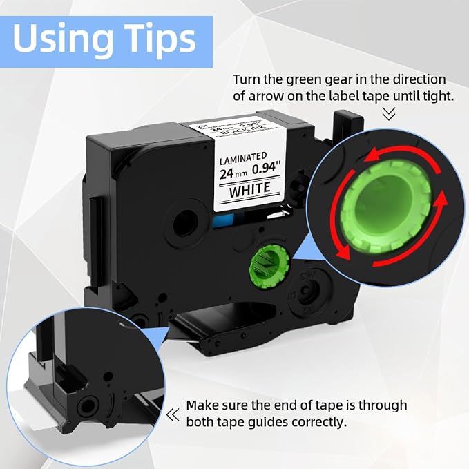 Labelife TZe Label Tape 24mm .94 Compatible with Brother P Touch 1 Inch | TZ Tape 24mm 0.94 Laminated TZe-251 451 551 651 751 for Ptouch PT-D600 D610BT PT-P710BT P750W P910BT, 5-Pack Multi-Color