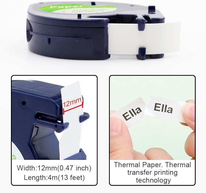 Label KINGDOM 20 Pack Replace for Dymo Label Maker Refills Compatible with Dymo Label Tape 91330 10697 Refills, Lt Paper Self-Adhesive Labeling Tape for Labeler LT-100T LT-100H LT200B Plus QX50