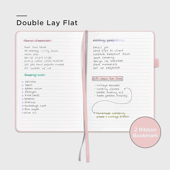 &And Per Se Lined Journal Notebook, 160 Pages, A5 5.7 x 8 inches Hardcover Notebook Journals for Writing, Valentine's Day Gift Journal for Her, Romantic Writing Diary for Women (1 Pack, Pink)