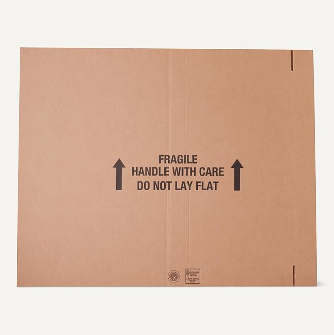Amazon Basics TV Moving Box for 50-inch TV, Picture and Mirror, Heavy Duty Sturdy Shipping Container, 48 x 4 x 33 inches, 3-Pack | Picture and Mirror, TV Heavy Duty, Sturdy Shipping Container
