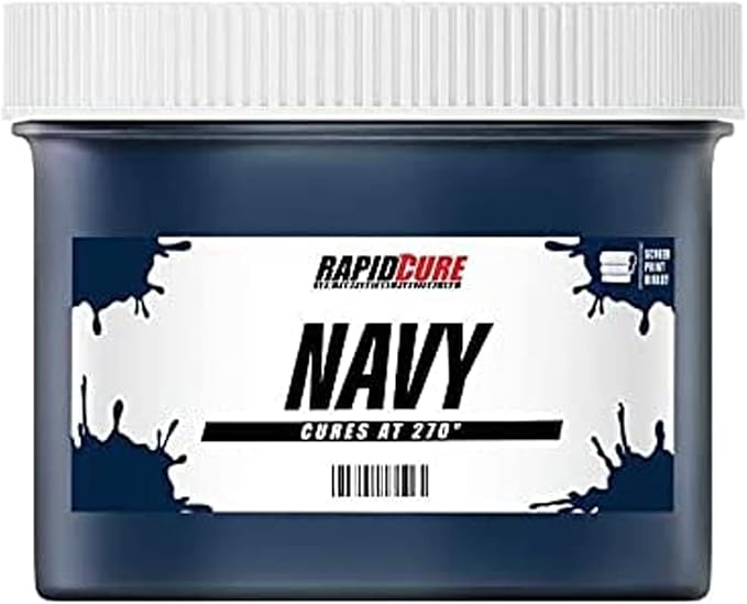 Rapid Cure® Screen Printing Ink Navy (Pint - 16oz.) - Plastisol Ink for Screen Printing, Fast Curing Fabric Paint - Screen Print Direct®, USA Made