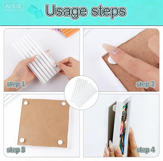 Feosky Adhesive Poster Sticky Tack Putty, Reusable and Removable Adhesive Putty, 120PCS, Mounting Putty for displaying Wall Paintings, Museum Art Photography, Picture, Crafts (White, Pack of 1)