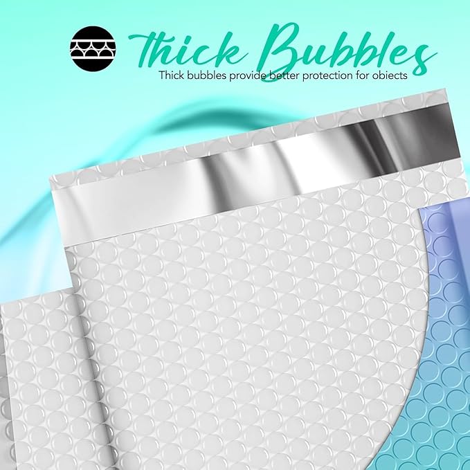 Fuxury Cute Design Bubble Mailers 6x10" 600 Pack Opaque Padded Envelopes Usable Size 6x9" Durable Pattern Bubble Shipping Envelopes for Mailing Jewelry Thick Bubble Padded Mailers Fairyland Green