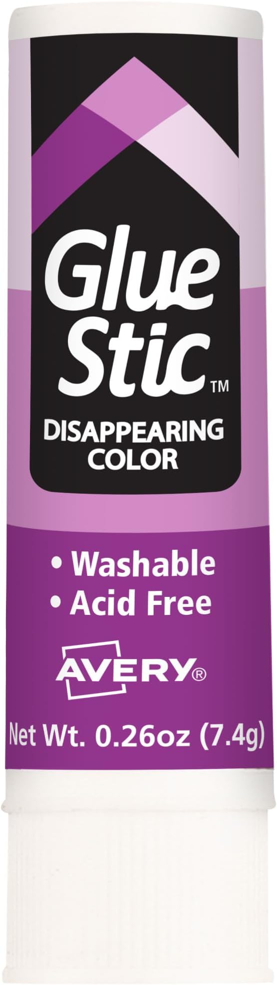 Avery Glue Stick Value Pack Disappearing Purple Color, Washable, 0.26 oz. Permanent Glue Stic, 18pk (98079)