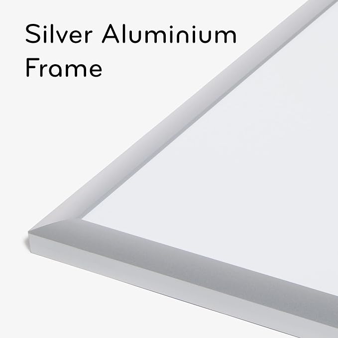 U Brands Dry Erase Board White Board, 24"x18", Silver Aluminum Frame, Melamine Surface