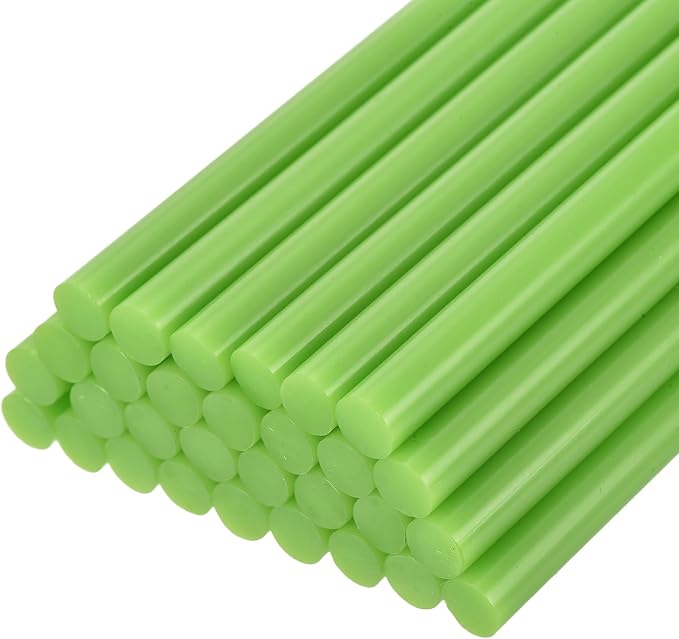 uxcell 30pcs Mini Hot Glue Gun Sticks 4-inch x 0.27-inch High Sticky Small Hot Glue Sticks for Glue Gun, Turquoise Green