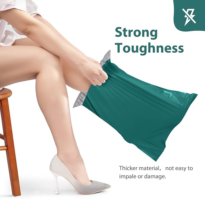 Fuxury 300 Pcs Large Poly Mailers 24x24 Inch, Bulk Shipping Bags for Clothing, Strong Adhesive Shipping Envelopes for Small Business Suppliers,Waterproof Mailers Poly Bags Mailing Envelopes Green