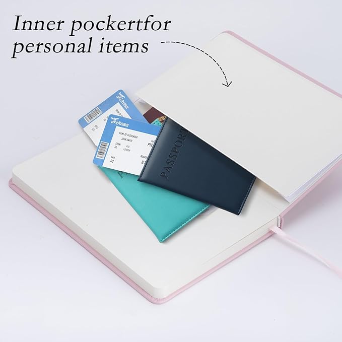 deli A5 Lined Journal Notebook, 160 Pages Hardcover Writing Notebook, 5.5"x8.2" College Ruled Notebook for Office, School, Work Notes (Pink)