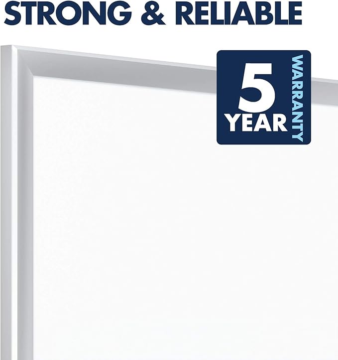 Quartet Magnetic Dry Erase White Board, 24"W x 18"H Whiteboard, Nano-Clean Surface Resists Ink Stains, Silver Aluminum Frame (SM531)