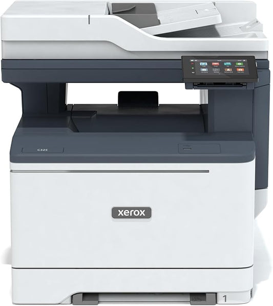 Xerox C325dni Wireless Color Laser All-in-One Printer | Color Print, Scan, Copy & Fax, 35 ppm performance, simple guided setup, cloud-ready, ideal for small/mid-size businesses