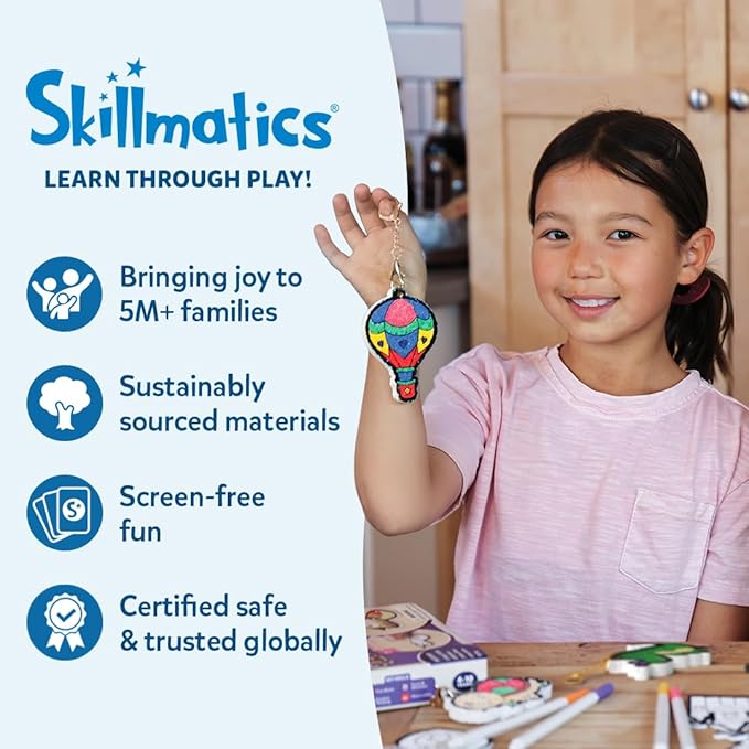 Skillmatics Scissor Skills Activity Book - Snip Snip Unicorns & Princesses, 25 Fun Cutting & Creative Activities for Preschoolers, 2 Child-Safe Scissors, Felt Craft Kit, Gifts for Ages 3, 4, 5, 6, 7