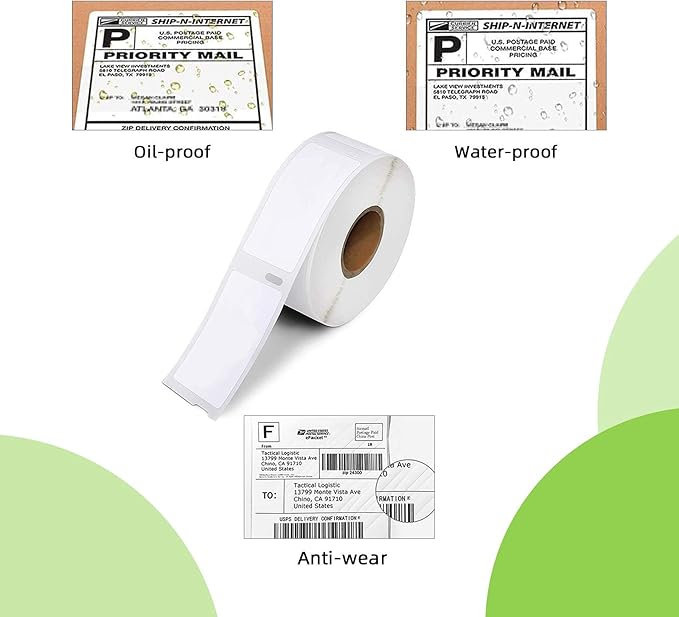 Compatible 1" x 2-1/8" Multipurpose Direct Thermal Labels Replacement for DYMO 30336 Barcodes Address Postage, Compatible with Rollo, DYMO 4XL & Zebra Printers (12 Rolls, 500 Labels/Roll)