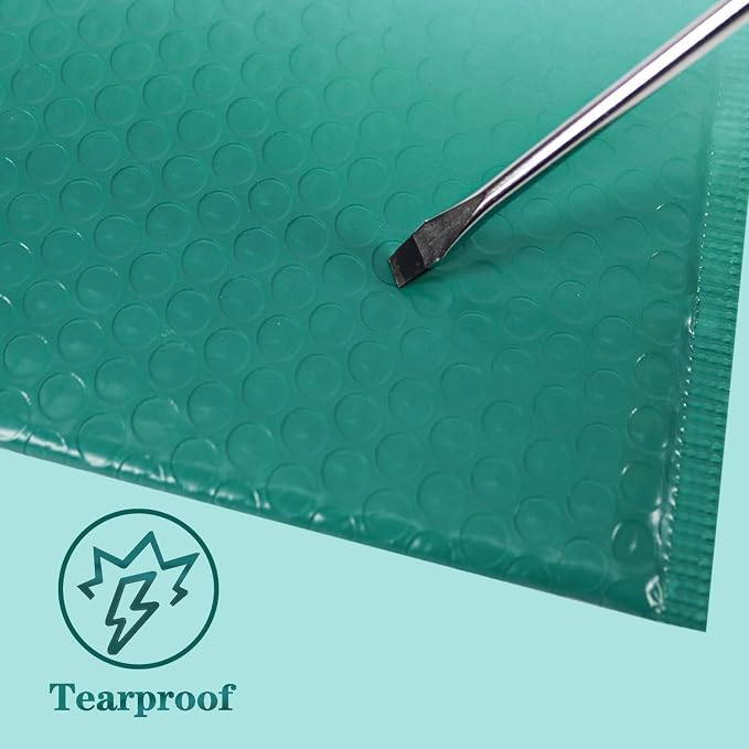 8.5x11 Inch 30 Pack Green Bubble Mailers, Waterproof Padded Envelopes, Self Seal, Strong Adhesion Bubble Envelopes, Cushioning Padded Mailers for Small Items