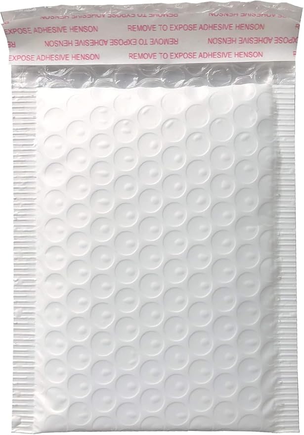 5x7 Inch White Poly Bubble Mailers Padded Envelopes Self-Sealing Shipping Bags 100 Pack