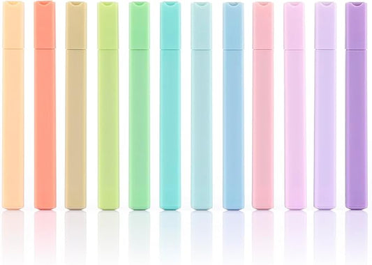 konket- Aesthetic Bible Highlighters No Bleed, Cute Pastel Highlighters, 12 pcs Chisel Tip