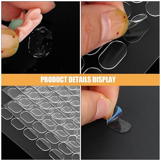 800pcs Double-Sided Adhesive Gel Dots Removable Sticky Tack for Wall Hanging Posters Museum Display Home Office Classroom Use