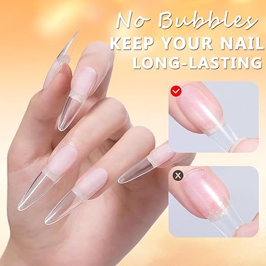 Gel Nail Glue for Nails Tips, 2pcs 15g Super Strong Solid Gel Soak Off for Acrylic Extensions Fake Nails Press On Nails U V Lamp Curing Needed Long Lasting Gel Glue Kit