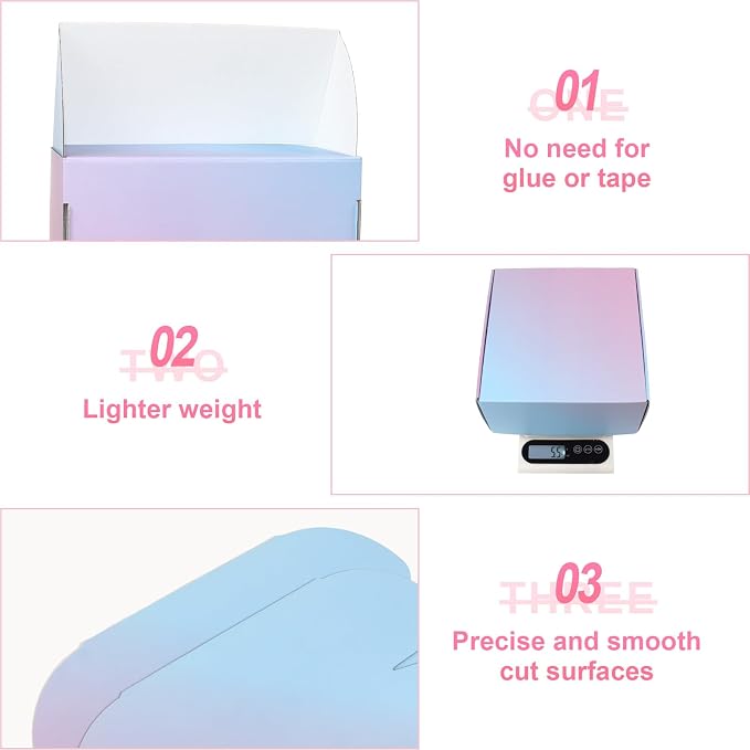 8"x8"x4" Medium Shipping Boxes, 30 Pack Medium Cardboard Packing Boxes, Purple Mailing Shipping Boxes for Small Business