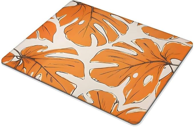 Island Time Tropical Leaves Floral Mouse pad Customized Mousepad Non-Slip Rubber Base Mouse Pads for Computers Laptop Office Desk Accessories Mouse pad