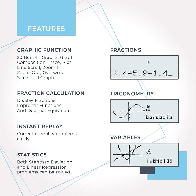 CATIGA Scientific Calculators with Graphic Functions, Graphing Calculators with Multiple Modes, Scientific Calculators for Students, High School or College Courses, Calculadora Cientifica, CS-229