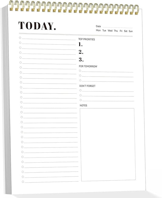 Forvencer To Do List Notepad with 52 Sheets (8.5 x11), To Do List Notebook for Work, Undated Daily Planner Organizer for Tasks Checklist & Goal Planning, To Do List Perfect for Office, School