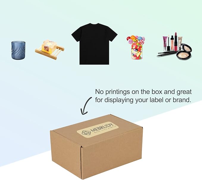 MEBRUDY 9x6x2 Inches Shipping Boxes Pack of 25, Small Corrugated Cardboard Box for Mailing Packing Literature Mailer