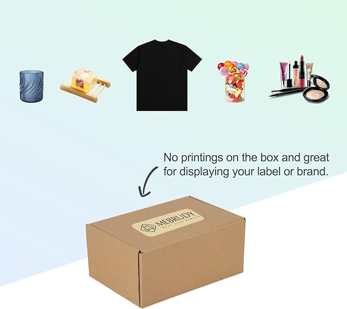 MEBRUDY 9x6x2 Inches Shipping Boxes Pack of 25, Small Corrugated Cardboard Box for Mailing Packing Literature Mailer