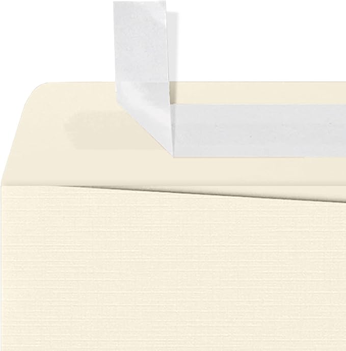 LUXPaper 9 x 12 Open End Envelopes | Peel & Press | Natural Linen | 80lb. Text | 1,000 Qty
