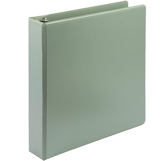 Samsill Plant-Based 1.5 Inch Durable D-Ring, View Binder, Eco-Friendly, USDA Certified Biobased, Single, Sage Green