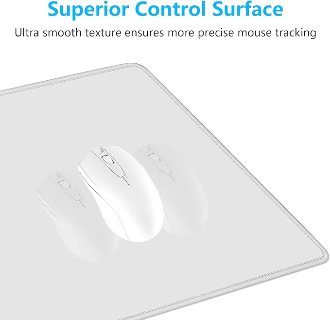 Dapesuom Large Gaming Mouse Pad, Extended Mouse Mat with Stitched Edges, Full Size Keyboard Pad with Non-Slip Base, Big XXL Computer Desk Mats for Gamer, Laptop, Office, 35.5 x 15.7in, Space Gray