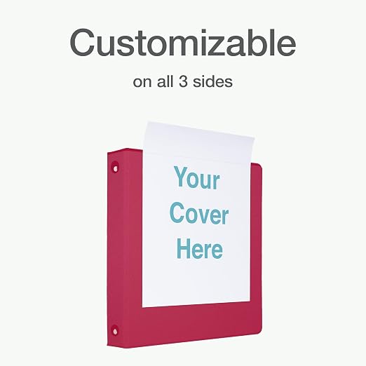 Cardinal 3 Ring Binders, Binders for School and Office, Durable 1 Inch, Round Rings, Holds 225 Sheets, ClearVue Presentation View, Non-Stick, Assorted Colors, 4 Pack (1017672)