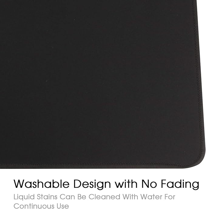 Gaming Mouse Mat/Mouse Pad 23.6x11.8x0.12Inch | XXL Mouse pad | Table mat/Large Size | Improved Precision and Speed | Rubber Base for Stable Grip on Smooth Surfaces Non-Slip (60x30Black004)