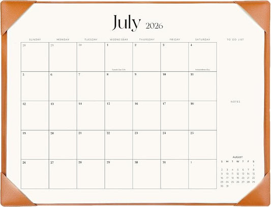 Desk Calendar 2026-2027 with Desk Mat – 22" x 17" Large Desk Pad Calendar Runs from July 2026 to December 2027, Office Supplies Desktop Monthly Calendar for Home & Office