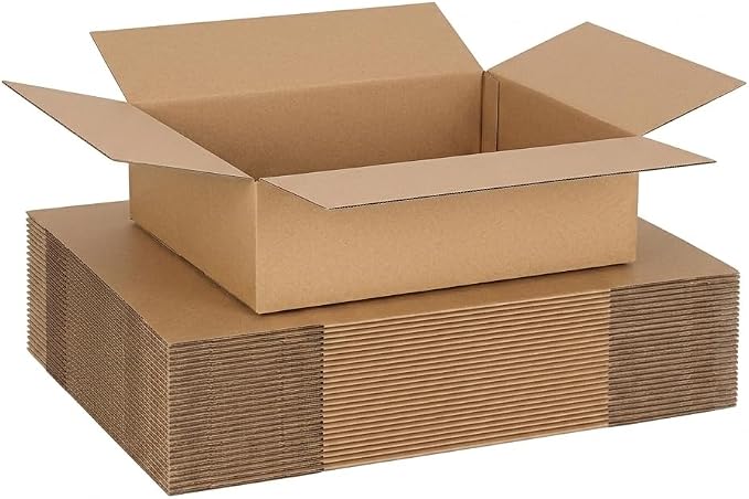 CRUGLA 12x12x4 Shipping Boxes 25 Pack, Brown Corrugated Cardboard Boxes with Side-Lock and Pre-Applied Double-Sided Tape, Easy Assemble Packing Mailer Boxes for Small Business Shipping